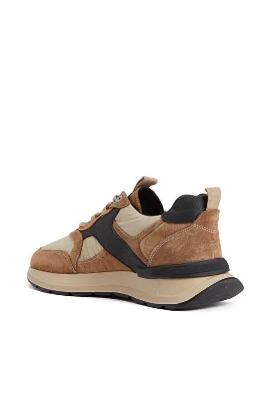 Bej Erkek Deri Sneaker