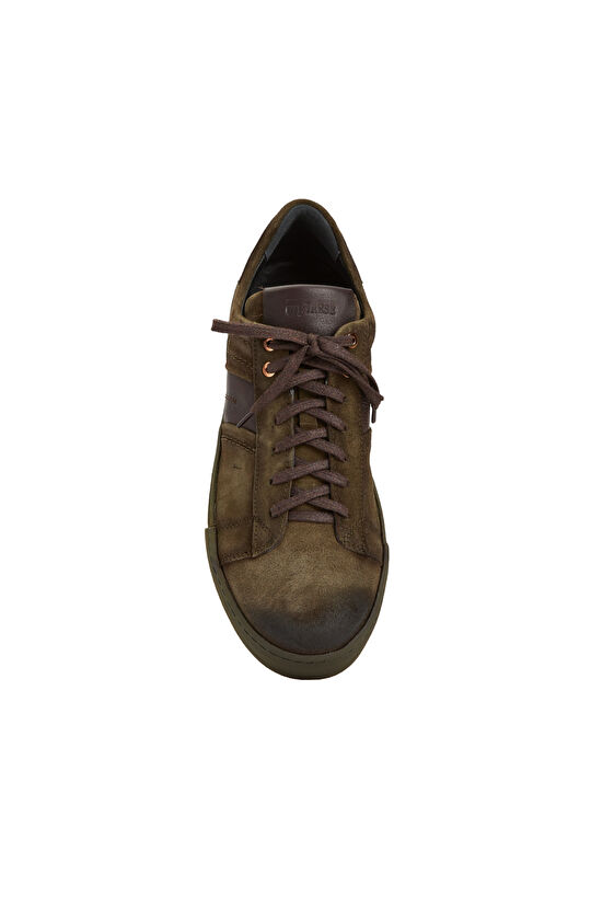 Haki Erkek Deri Sneaker