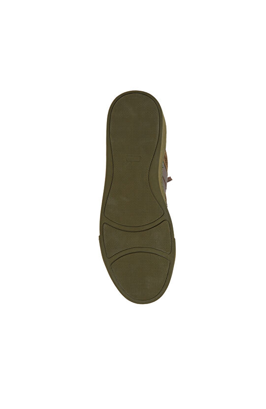 Haki Erkek Deri Sneaker