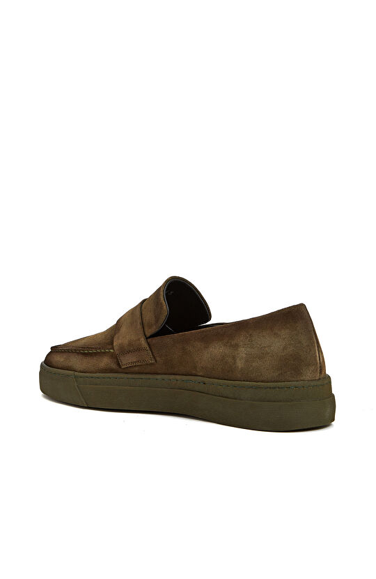 Haki Erkek Deri Loafer