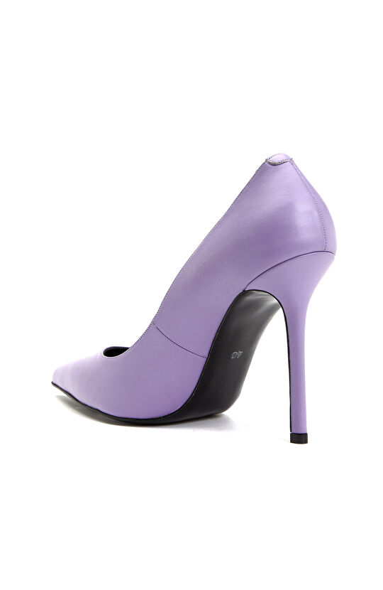 Lila Kadın Deri Stiletto