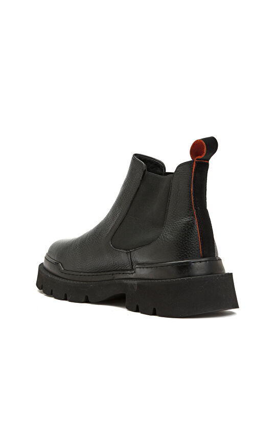 Siyah Erkek Deri Chelsea Bot