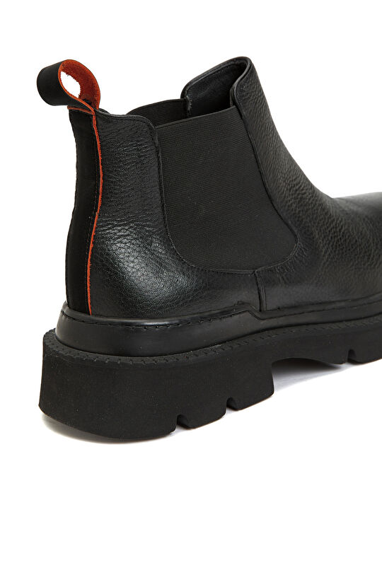Siyah Erkek Deri Chelsea Bot