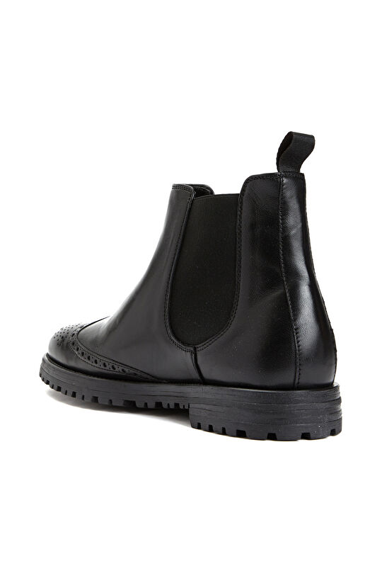 Siyah Erkek Deri Chelsea Bot