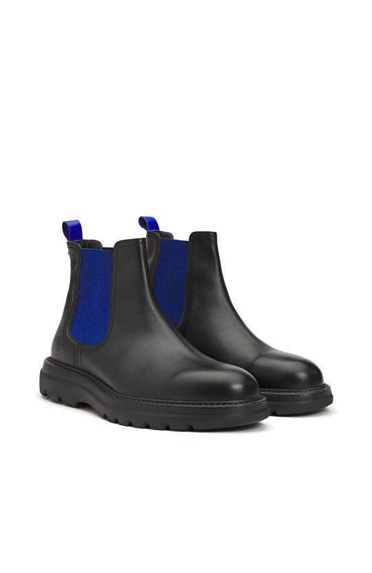 Siyah Erkek Deri Bot