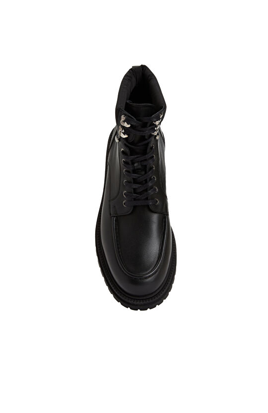 Siyah Erkek Deri Bot