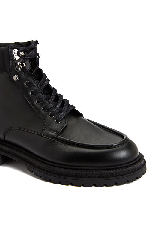 Siyah Erkek Deri Bot