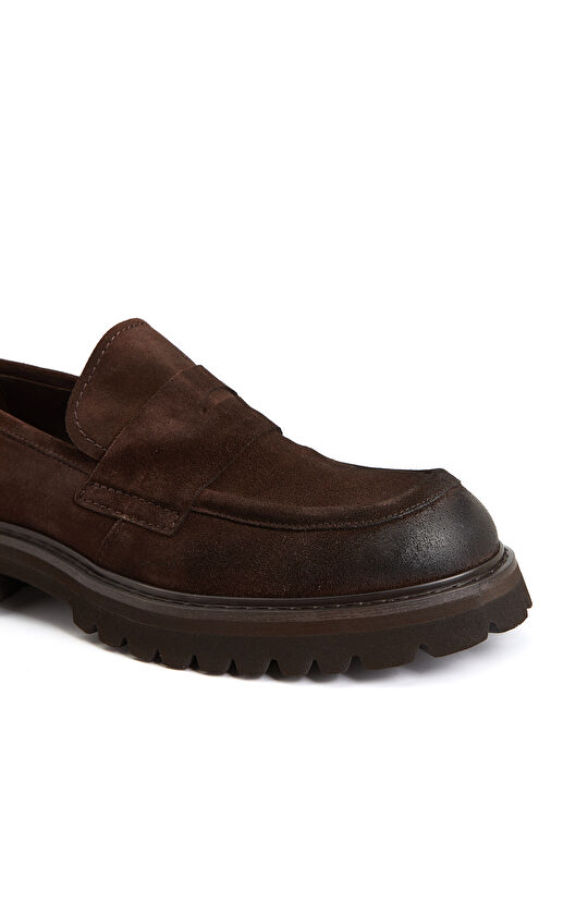 Kahverengi Erkek Deri Loafer