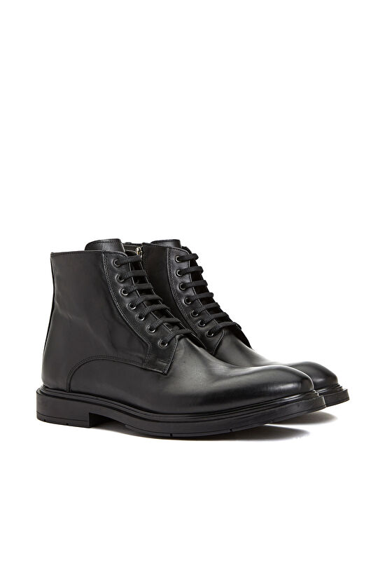 Siyah Erkek Deri Bot