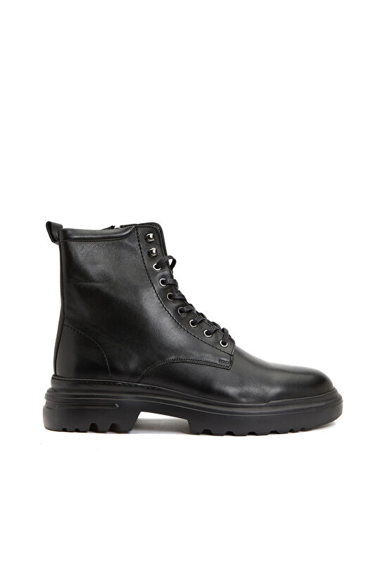 Siyah Erkek Deri Bot