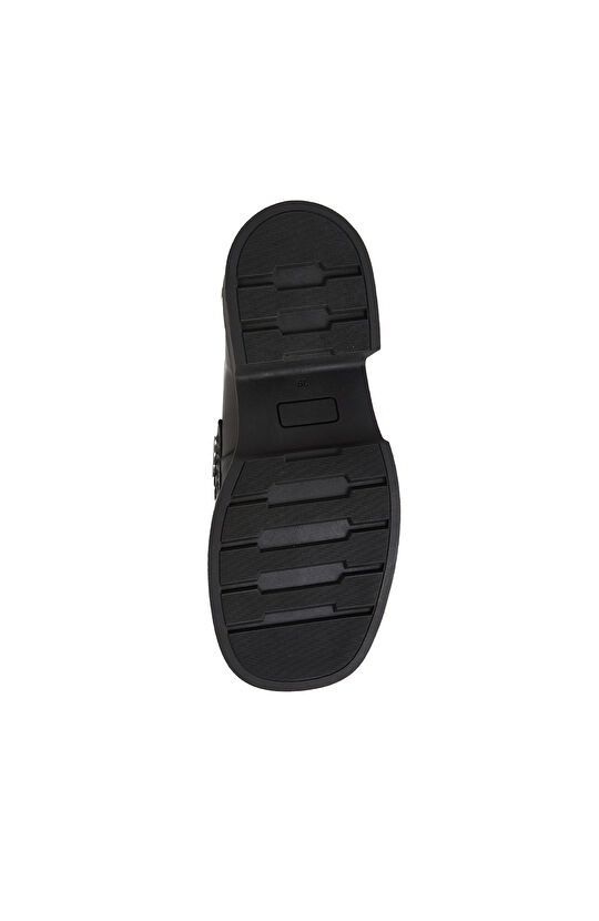 Siyah Kadın Deri Loafer