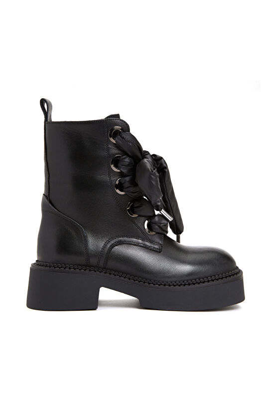 Siyah Kadın Deri Bot