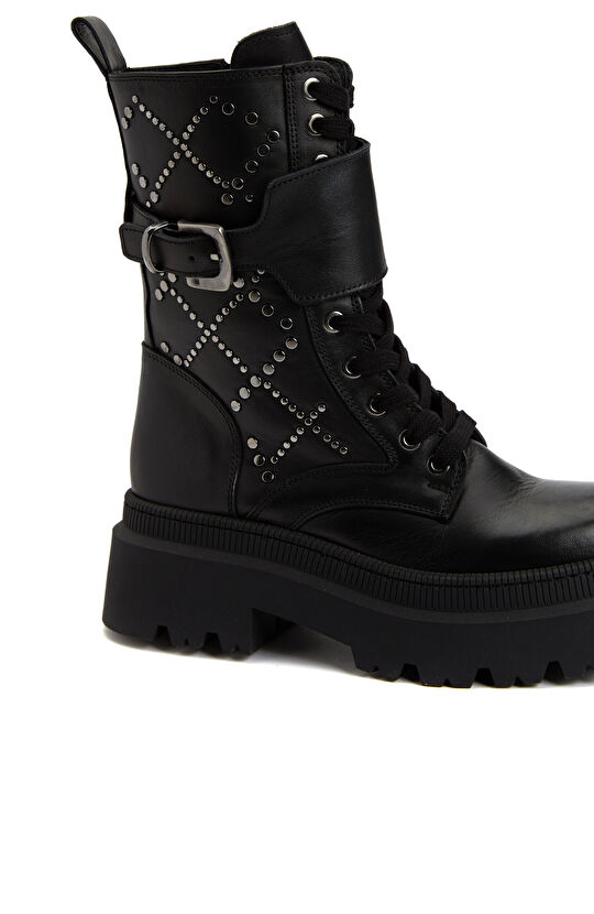 Siyah Kadın Deri Bot