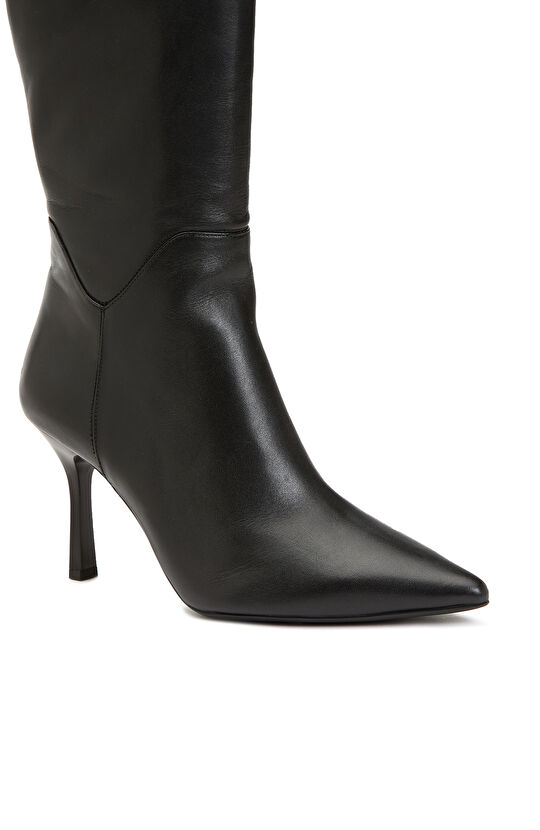 Siyah Kadın Deri Çizme