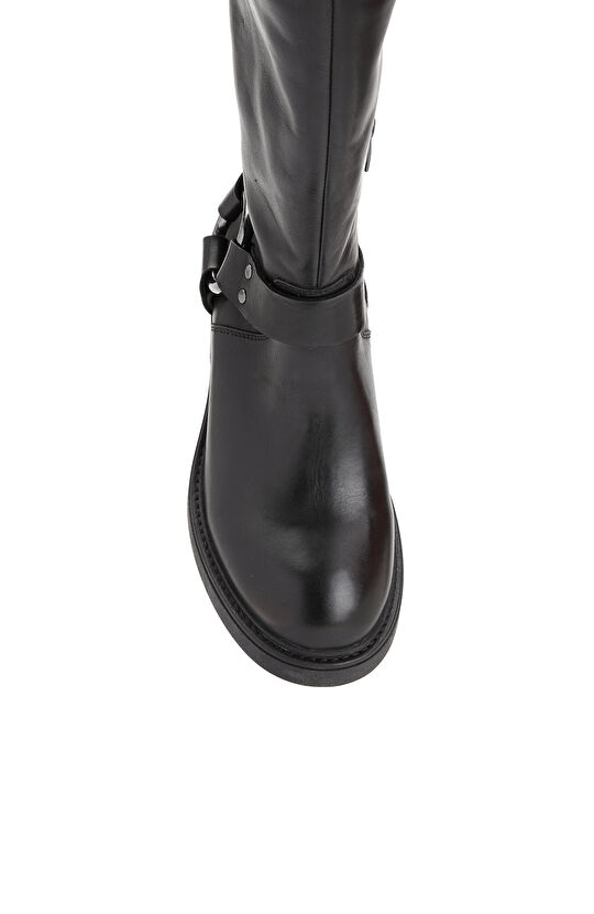Siyah Kadın Deri Bot