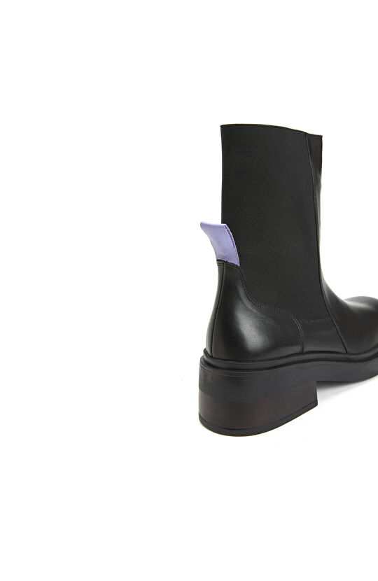 Siyah Kadın Deri Bot