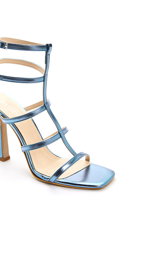 Mavi Bantlı Kadın Sandalet