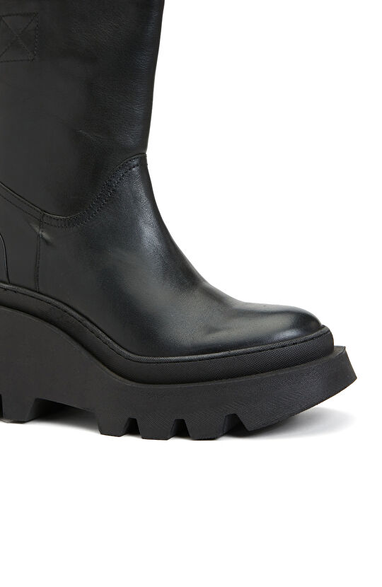 Siyah Kadın Deri Bot