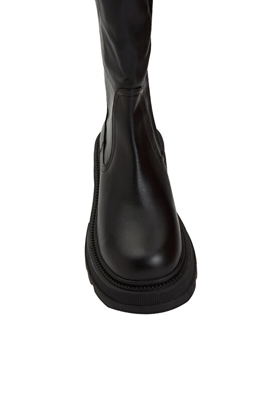 Siyah Kadın Deri Çizme