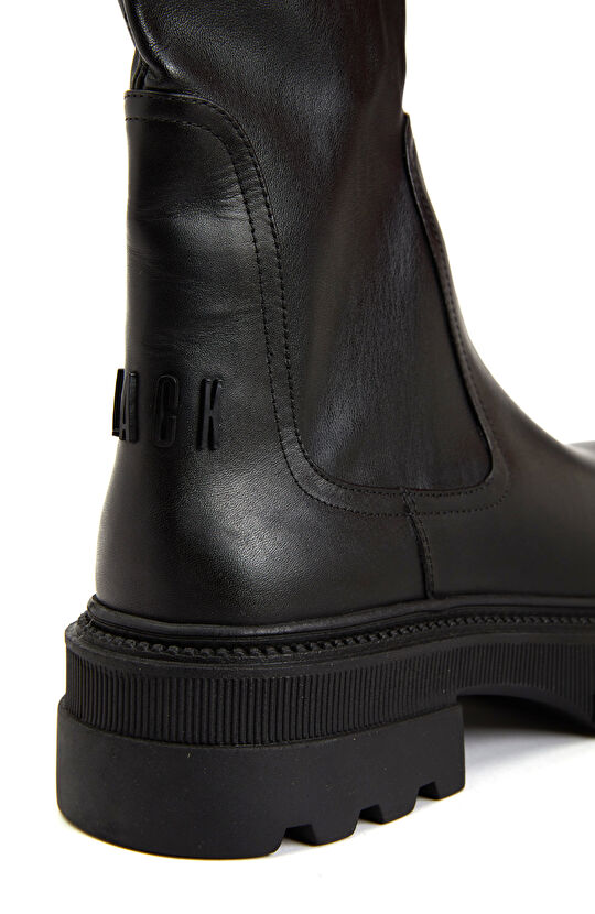 Siyah Kadın Deri Çizme