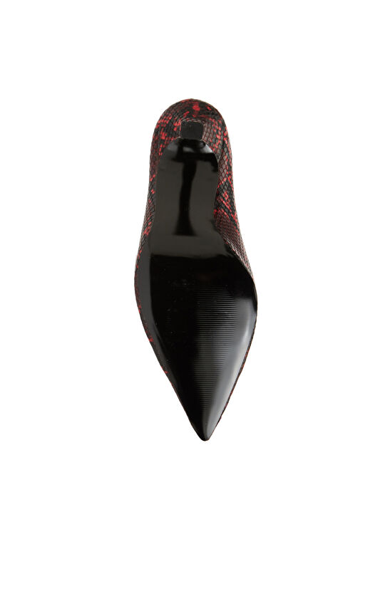 Kırmızı Kadın Deri Stiletto