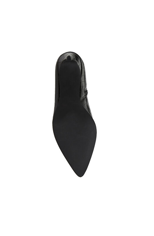 Siyah Krokodil Dokulu Kadın Çizme