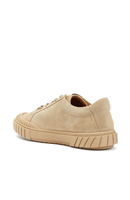Bej Kadın Deri Sneaker