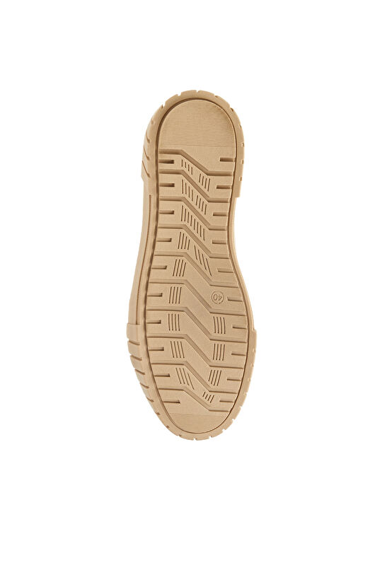 Bej Kadın Deri Sneaker