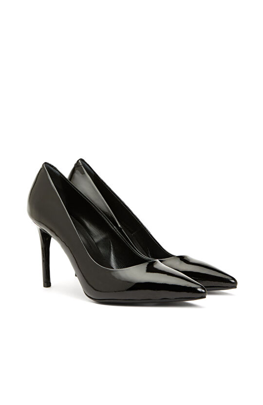 Siyah Deri Stiletto