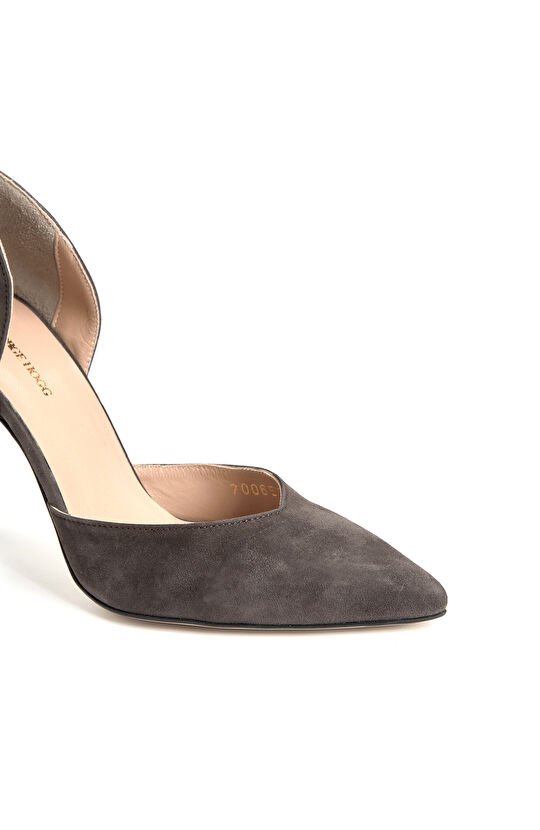 Kahverengi Deri Stiletto