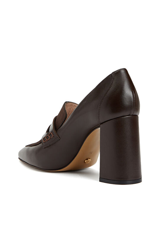 Kahverengi Kadın Deri Stiletto