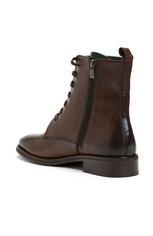 Kahverengi Kadın Deri Bot