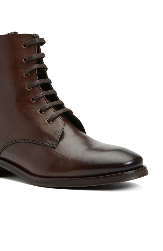 Kahverengi Kadın Deri Bot