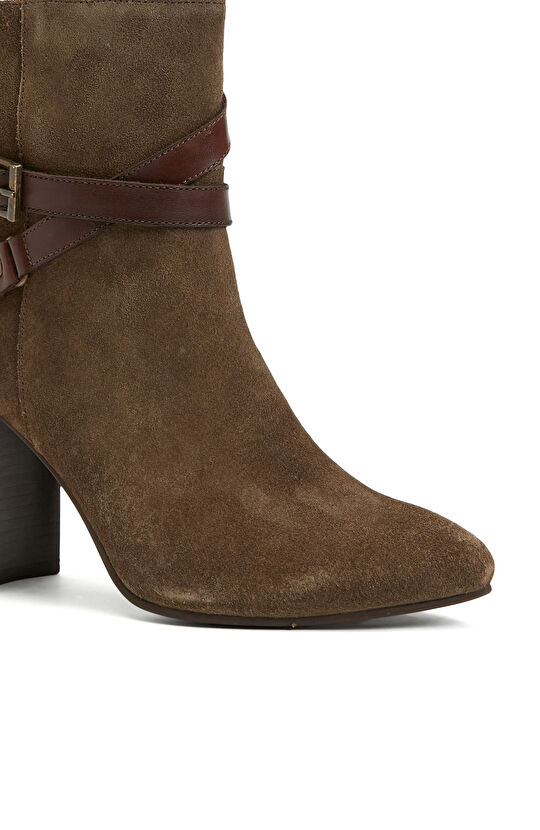 Kahverengi Kadın Deri Bot