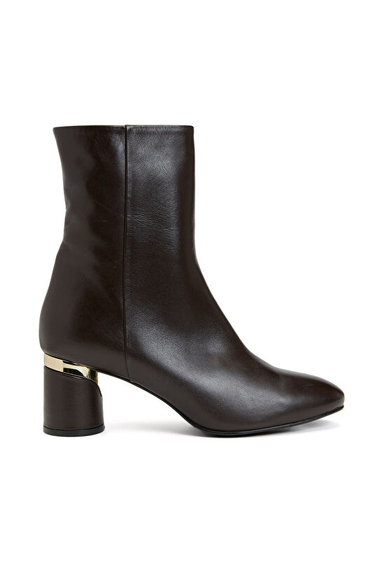 Kahverengi Kadın Deri Bot