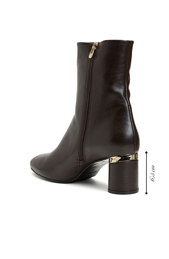 Kahverengi Kadın Deri Bot