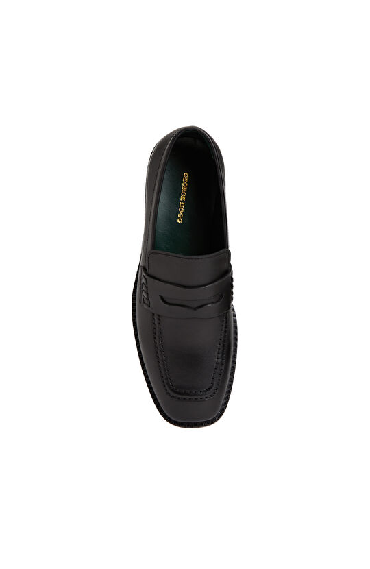 Siyah Kadın Deri Loafer
