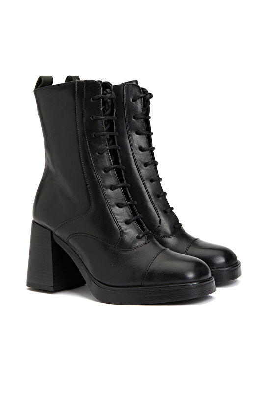 Siyah Kadın Deri Bot