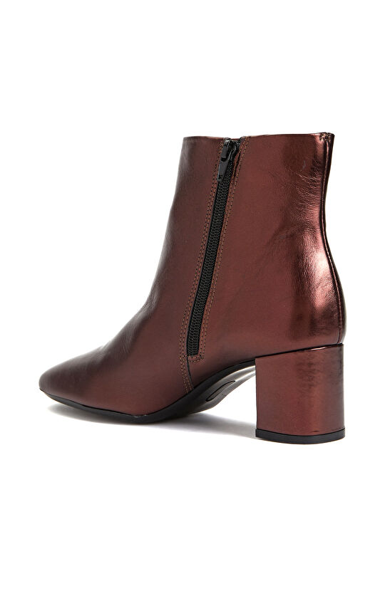 Bordo Kadın Deri Bot