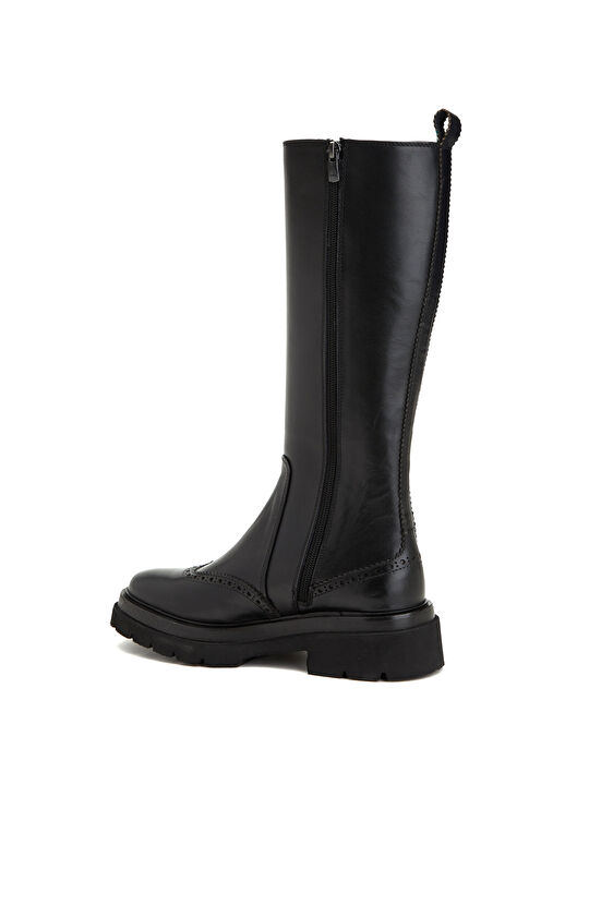 Siyah Kadın Deri Çizme