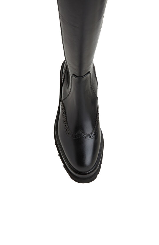 Siyah Kadın Deri Çizme