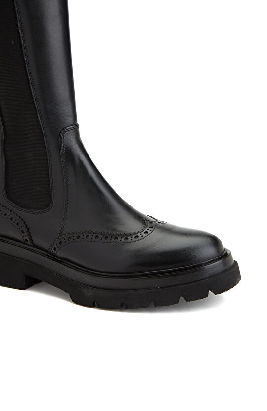 Siyah Kadın Deri Çizme