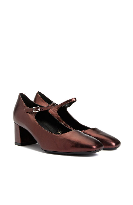 Bordo Kadın Deri Stiletto
