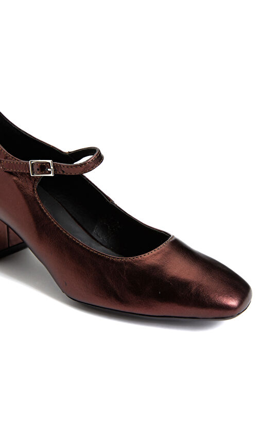 Bordo Kadın Deri Stiletto