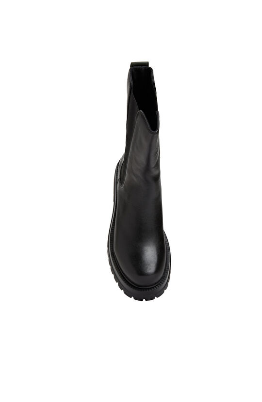 Siyah Kadın Deri Chelsea Bot 