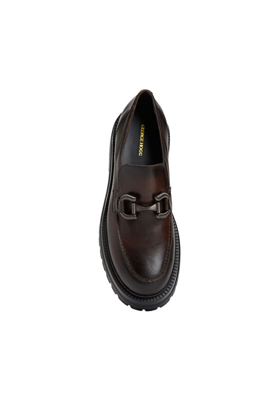 Kahverengi Kadın Deri Loafer