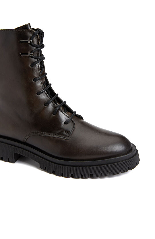 Antrasit Kadın Deri Bot