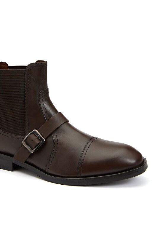 Kahverengi Erkek Deri Chelsea Bot