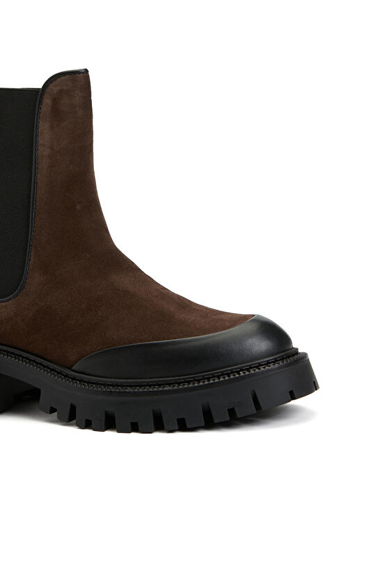 Kahverengi Kadın Deri Chelsea Bot