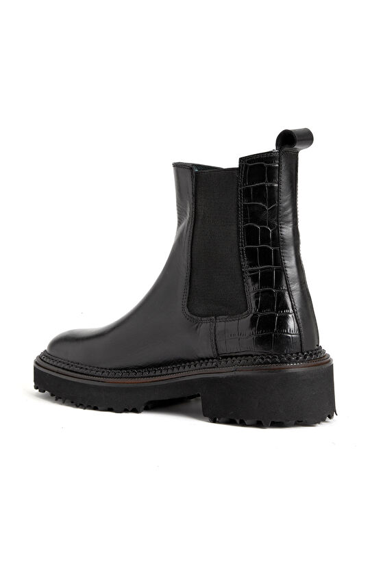 Siyah Kadın Deri Bot